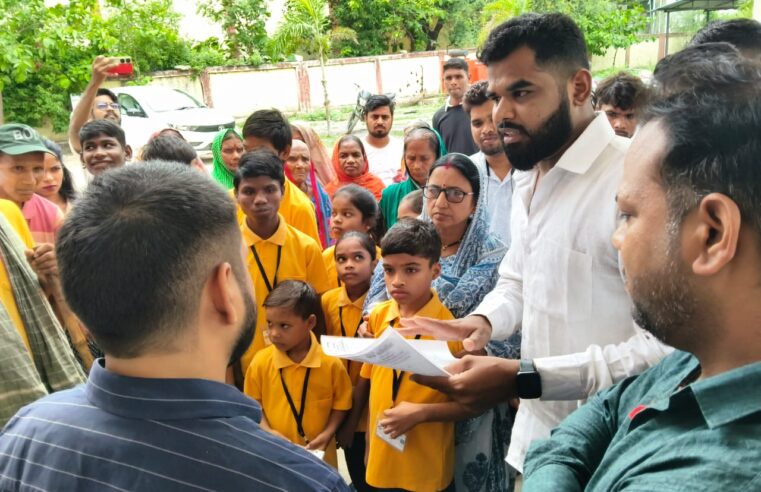 सारंगढ़ में स्थित एक मात्र दिव्यांगजन स्कूल एवं आवास को षड़यंत्र पूर्वक तरीके से मान्यता समाप्त कर बंद करने कि कोशिश के विरोध में एन.एस.यू.आई ने जिला कलेक्टर को सौंपा ज्ञापन।