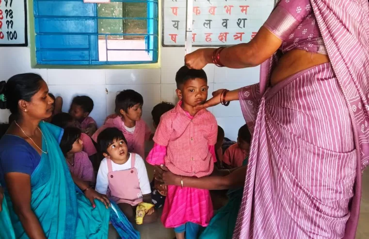 आंगनबाड़ी केन्द्रों में वजन त्यौहार का शुभारंभअपने बच्चों के पोषण स्तर का मापन अवश्य कराने अभिभावकों से की गई अपील।