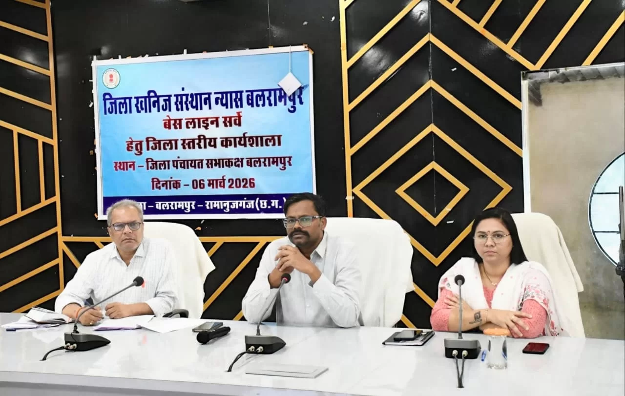 डीएमएफ अंतर्गत बेस लाइन सर्वे हेतु जिला स्तरीय कार्यशाला संपन्न220 ग्राम पंचायतों में होगा बेस लाइन सर्वेखनन प्रभावी क्षेत्र के विकास के लिए बनेगी पंचवर्षीय योजना