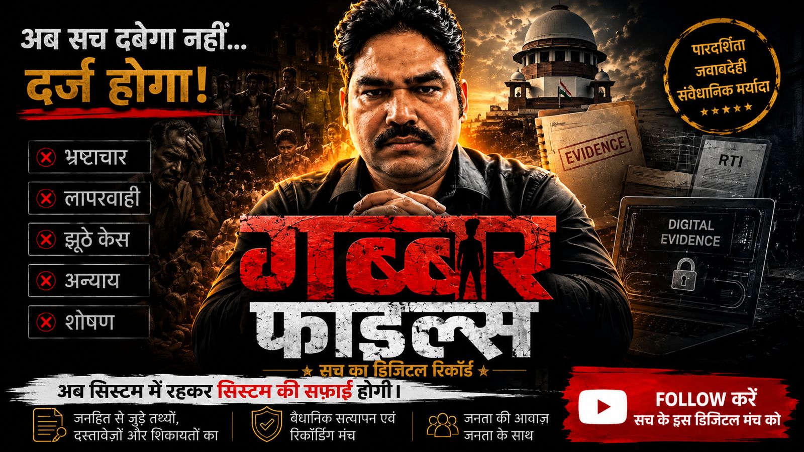 गब्बर फाइल्स — अब सच दबेगा नहीं… दर्ज होगा।” – अकील